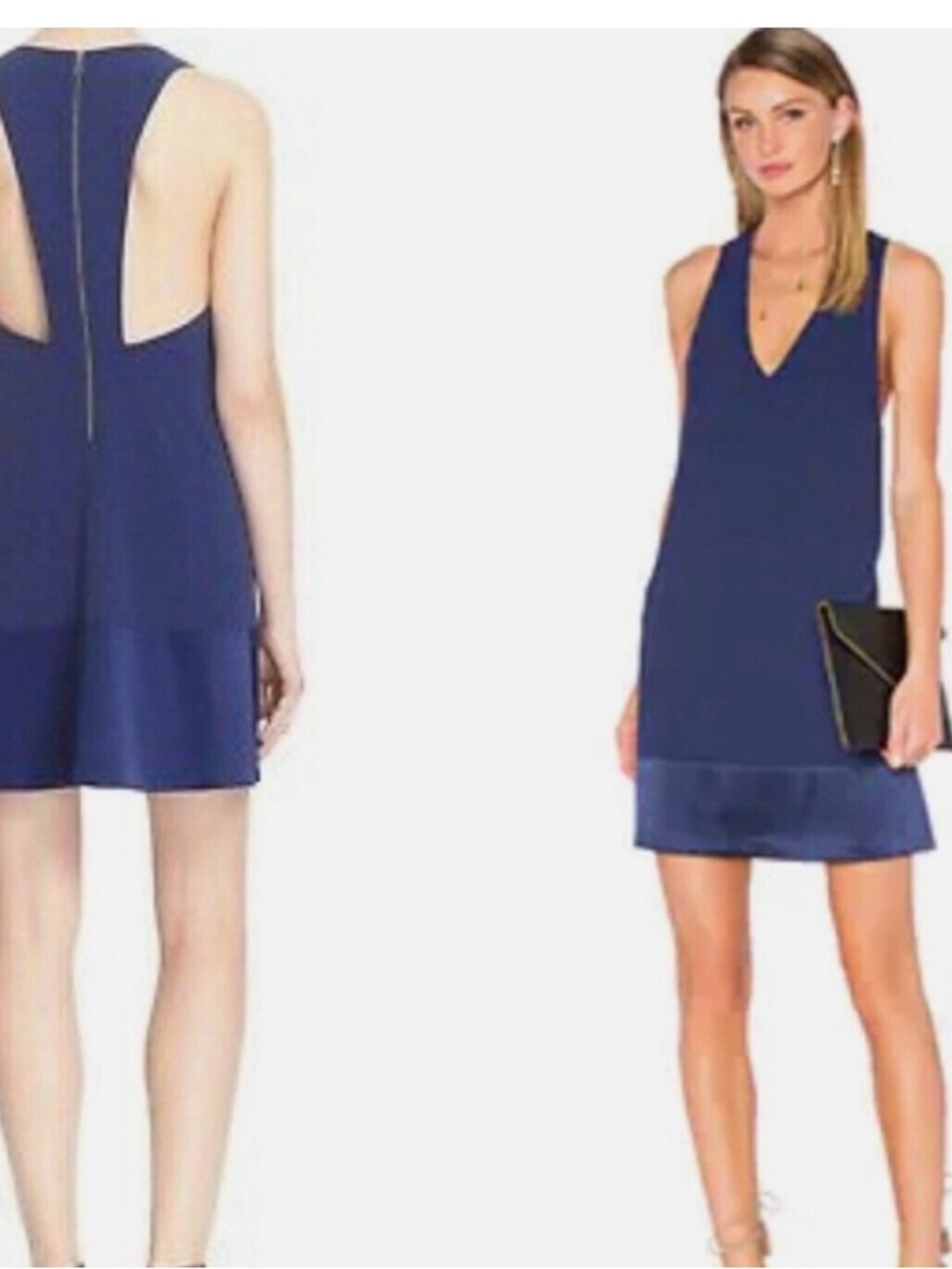 Alice & Olivia Indigo Blue Shift Dress NWT $265 Size Small